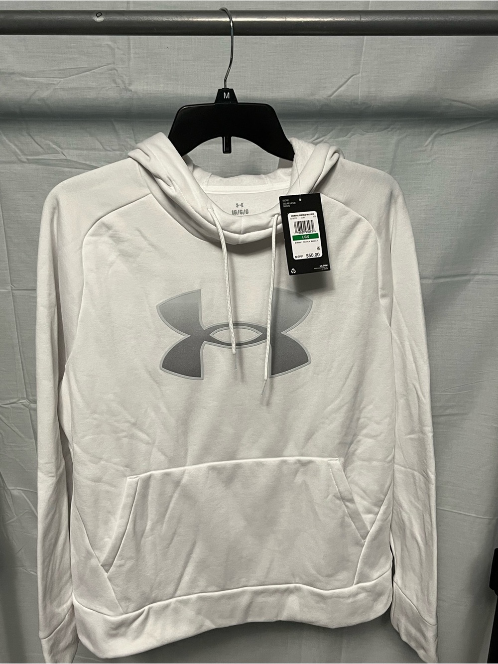 Women’s Under Armour White Hoodie with Gray Logo